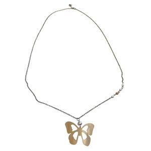 Gold Butterfly Pendant Necklace